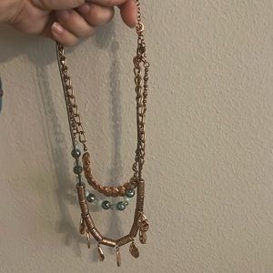 Premier Designs Three piece layering rose gold necklace